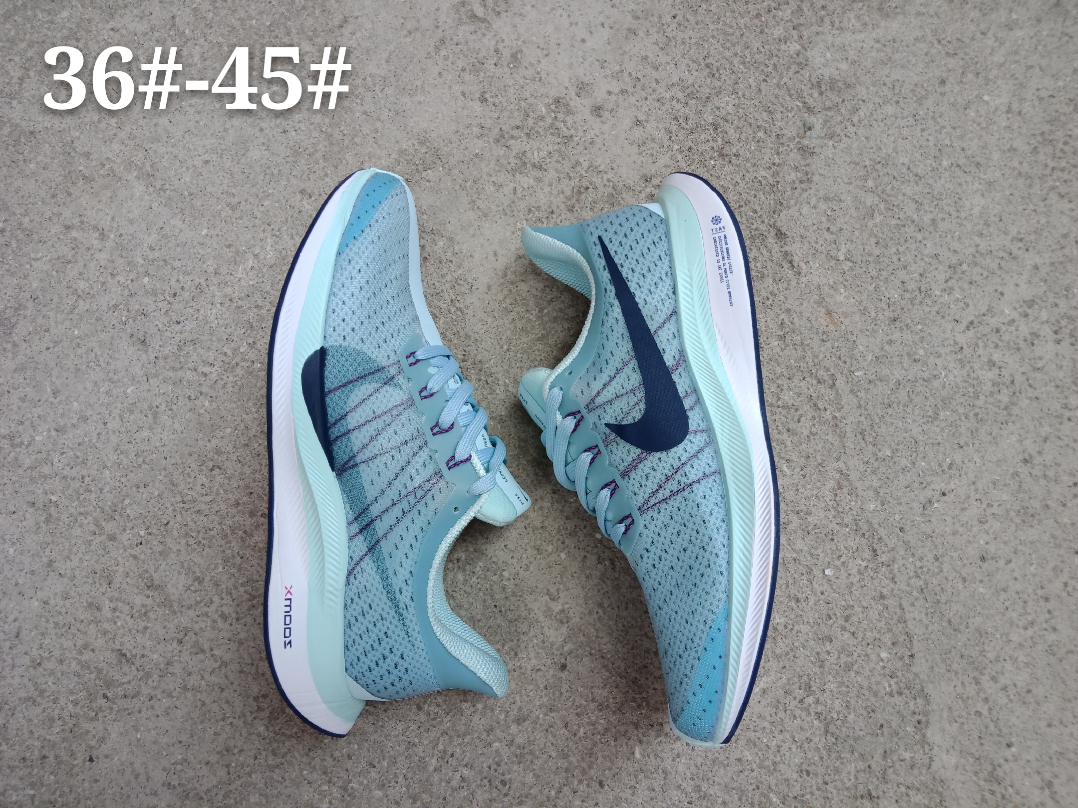 Women Nike Air Zoom Pegasus 35X Jade Blue Shoes - Click Image to Close